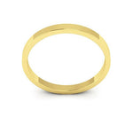 10K Yellow Gold 2mm flat wedding band - DELLAFORA