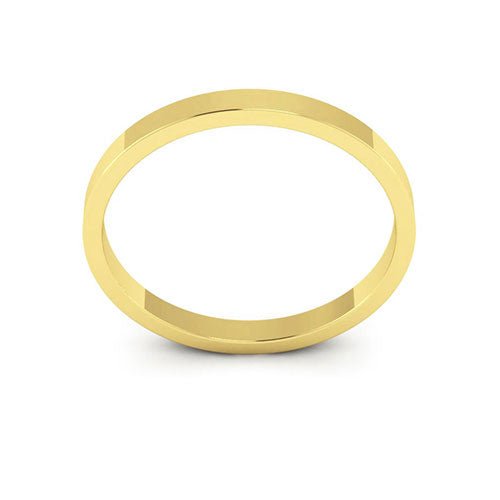 10K Yellow Gold 2mm flat wedding band - DELLAFORA