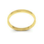 10K Yellow Gold 2mm flat wedding band - DELLAFORA