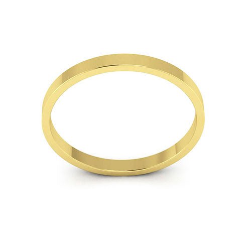 10K Yellow Gold 2mm flat wedding band - DELLAFORA