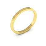 10K Yellow Gold 2mm flat wedding band - DELLAFORA