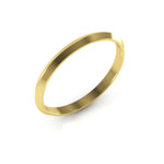 10K Yellow Gold 2mm knife edge wedding band - DELLAFORA