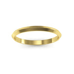 10K Yellow Gold 2mm knife edge wedding band - DELLAFORA