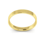 10K Yellow Gold 3mm extra light flat comfort fit wedding bands - DELLAFORA