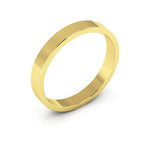 10K Yellow Gold 3mm flat wedding band - DELLAFORA