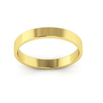 10K Yellow Gold 3mm flat wedding band - DELLAFORA