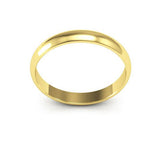 10K Yellow Gold 3mm half round wedding band - DELLAFORA