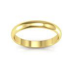 10K Yellow Gold 3mm half round wedding band - DELLAFORA