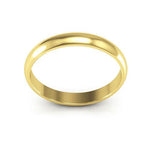 10K Yellow Gold 3mm half round wedding band - DELLAFORA