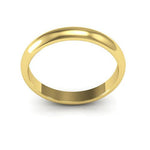 10K Yellow Gold 3mm heavy weight half round wedding band - DELLAFORA