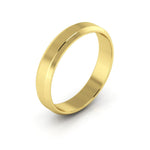 10K Yellow Gold 4mm beveled edge wedding band - DELLAFORA