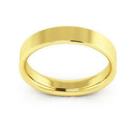 10K Yellow Gold 4mm flat comfort fit wedding band - DELLAFORA