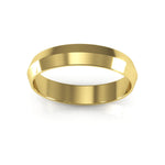 10K Yellow Gold 4mm knife edge wedding band - DELLAFORA