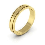 10K Yellow Gold 4mm raised edge design wedding band - DELLAFORA