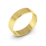 10K Yellow Gold 5mm extra light flat wedding bands - DELLAFORA