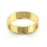 10K Yellow Gold 5mm flat wedding band - DELLAFORA