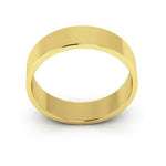 10K Yellow Gold 5mm flat wedding band - DELLAFORA