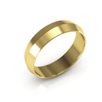 10K Yellow Gold 5mm knife edge wedding band - DELLAFORA