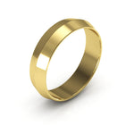 10K Yellow Gold 5mm knife edge wedding band - DELLAFORA