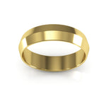 10K Yellow Gold 5mm knife edge wedding band - DELLAFORA