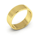 10K Yellow Gold 6mm flat wedding band - DELLAFORA