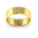 10K Yellow Gold 6mm flat wedding band - DELLAFORA