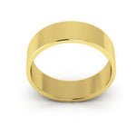 10K Yellow Gold 6mm flat wedding band - DELLAFORA