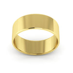 10K Yellow Gold 7mm extra light flat wedding bands - DELLAFORA