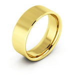 10K Yellow Gold 7mm flat comfort fit wedding band - DELLAFORA