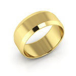 10K Yellow Gold 8mm beveled edge wedding band - DELLAFORA