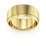 10K Yellow Gold 8mm flat edge design wedding band - DELLAFORA