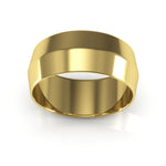 10K Yellow Gold 8mm knife edge wedding band - DELLAFORA