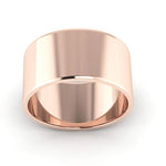 14K Rose Gold 10mm flat wedding band - DELLAFORA