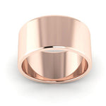 14K Rose Gold 10mm flat wedding band - DELLAFORA