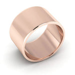 14K Rose Gold 12mm flat wedding band - DELLAFORA