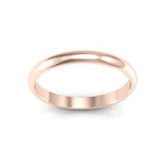 14K Rose Gold 2.5mm half round wedding band - DELLAFORA