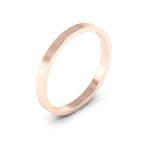 14K Rose Gold 2mm flat wedding band - DELLAFORA