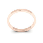 14K Rose Gold 2mm flat wedding band - DELLAFORA