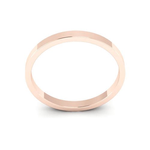 14K Rose Gold 2mm flat wedding band - DELLAFORA