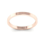 14K Rose Gold 2mm flat wedding band - DELLAFORA