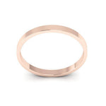 14K Rose Gold 2mm flat wedding band - DELLAFORA