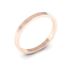 14K Rose Gold 2mm flat wedding band - DELLAFORA