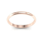 14K Rose Gold 2mm half round wedding band - DELLAFORA