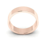 14K Rose Gold 5mm flat wedding band - DELLAFORA