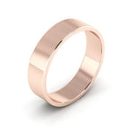 14K Rose Gold 5mm flat wedding band - DELLAFORA