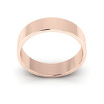 14K Rose Gold 5mm flat wedding band - DELLAFORA