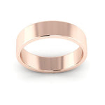 14K Rose Gold 5mm flat wedding band - DELLAFORA