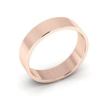 14K Rose Gold 5mm flat wedding band - DELLAFORA