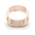 14K Rose Gold 7mm flat wedding band - DELLAFORA