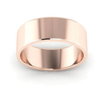 14K Rose Gold 7mm flat wedding band - DELLAFORA